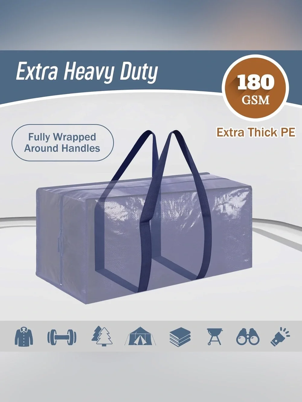 Navy Storage Tote Bag - Set of 6 - 65 lbs plus weight for each